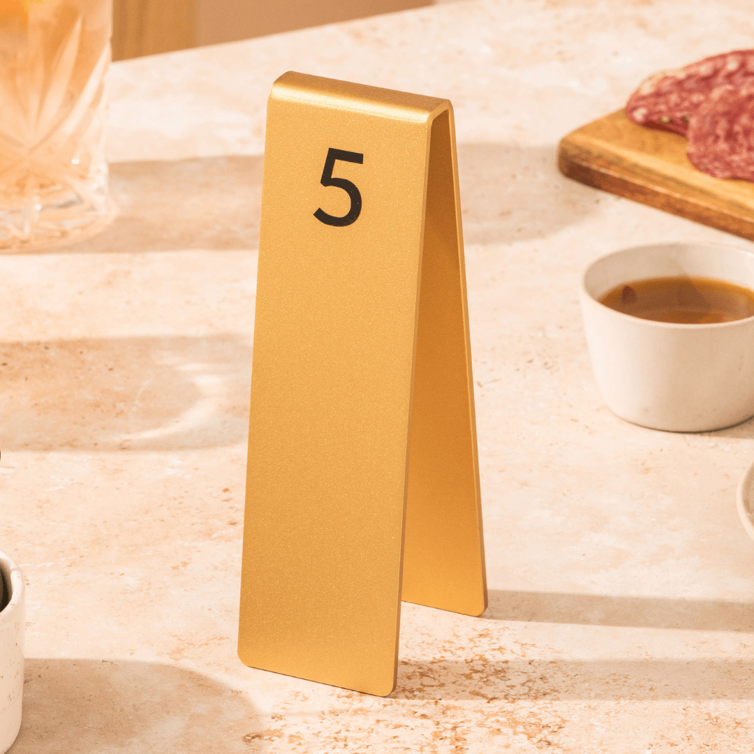 Bronze Table Number Stackers For Cafes