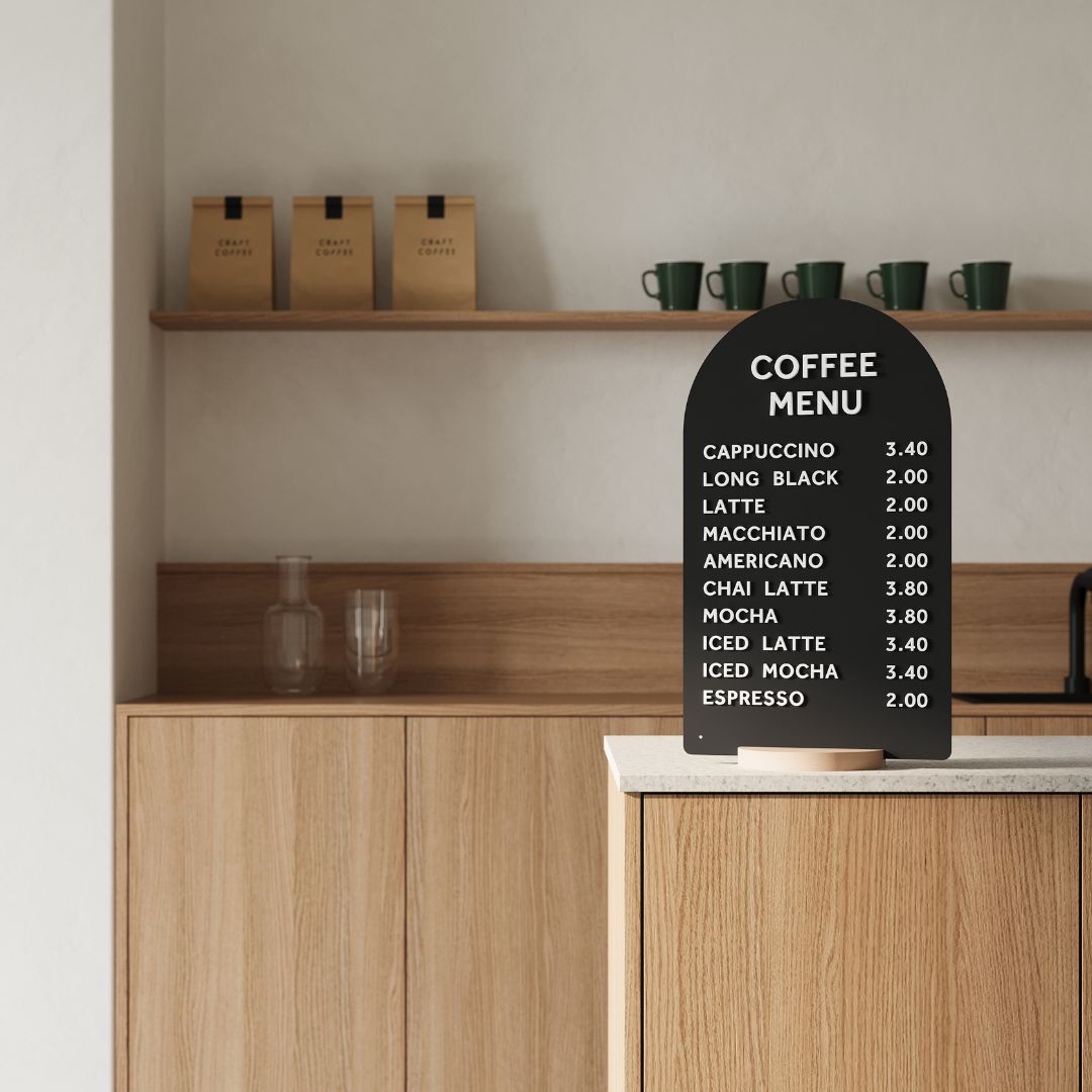 customisable counter sign display