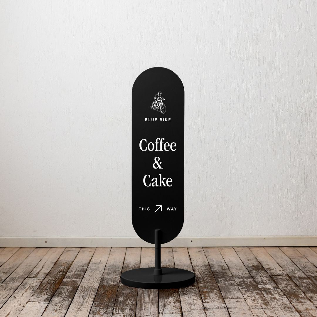 Standing Sign Holder, Free standing sign, Metal Sign Holder, Pedestal Sign