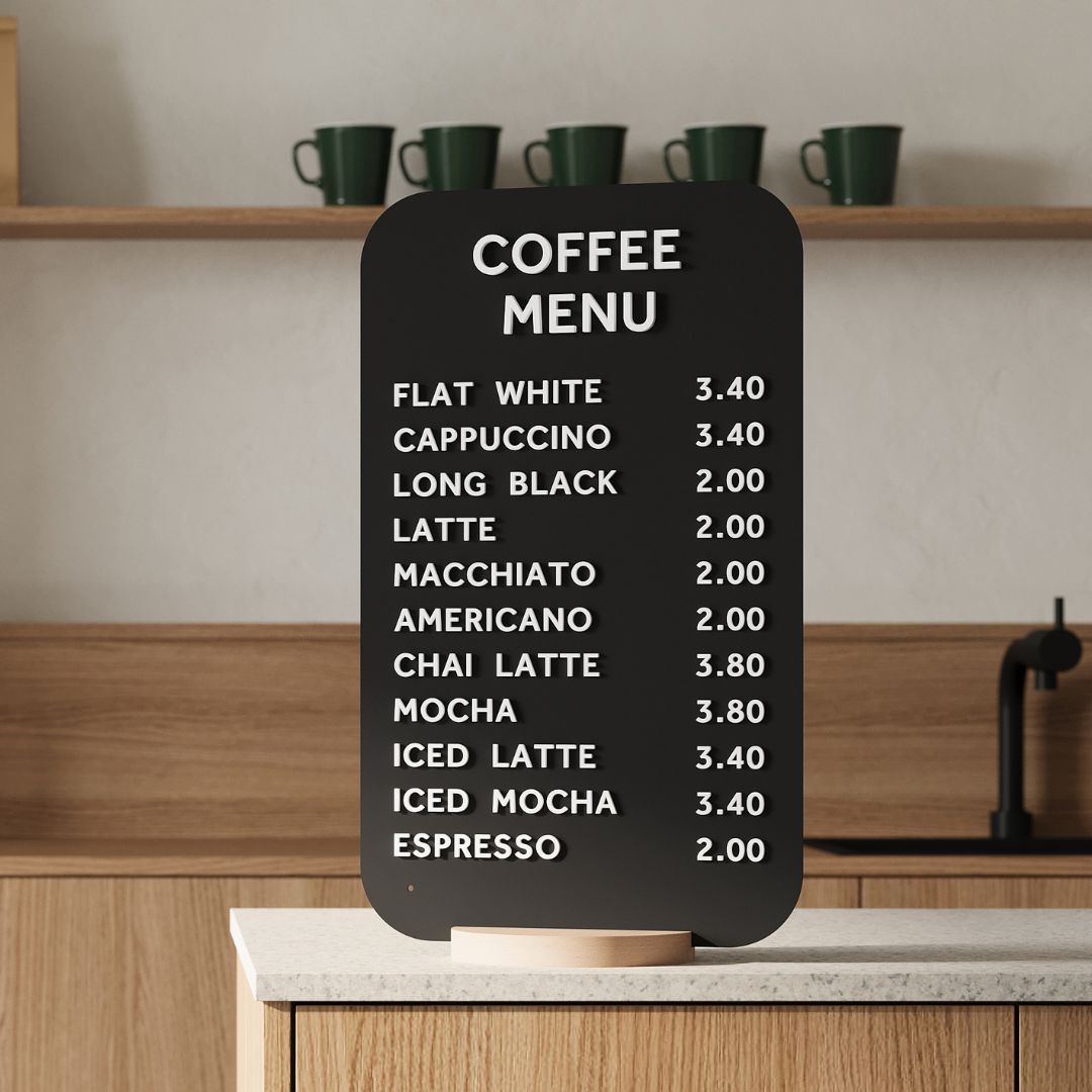 Tabletop Magnetic Cafe Sign