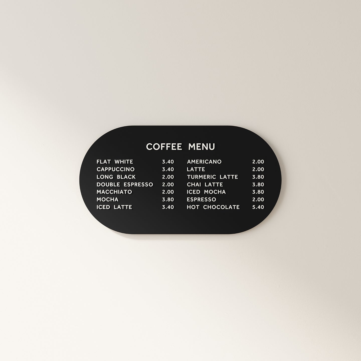 menu display, coffee menu, menu board, letter board, menu display