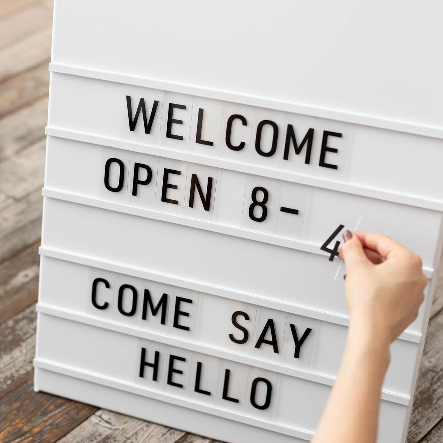 Letter a-frame sidewalk Sign