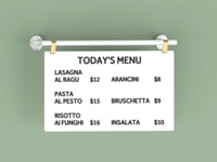 Magnetic Ceiling Menu Board Menu Display