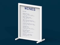 menu holder, Sign holder, Table signage, table tent cards