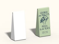 customizable colored pavement a-frame box sign for business branding and display